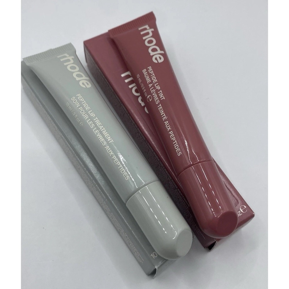 Rhode Peptide Lip Tint Salty Tan & Unscented Lip Treatment Bundle NEW Authentic